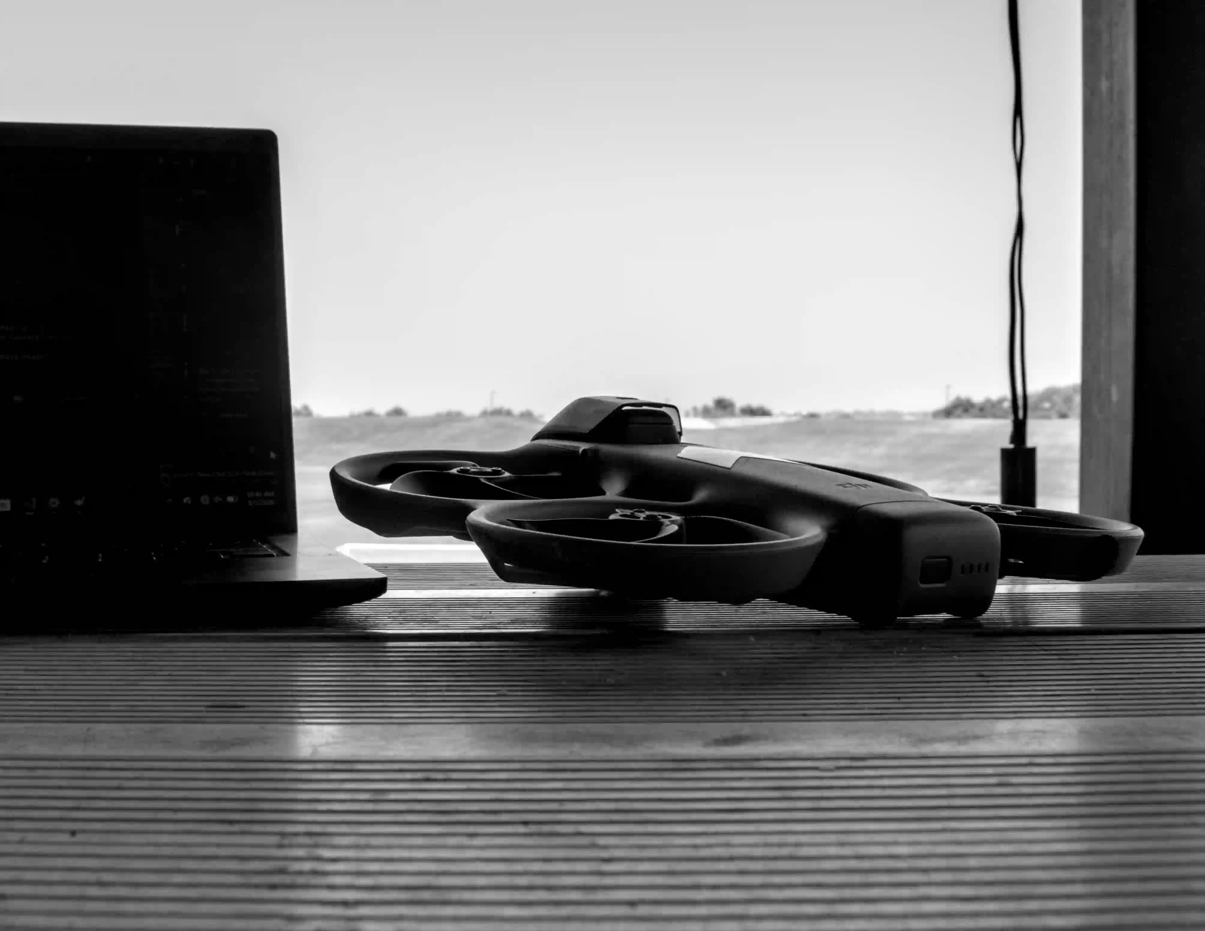 FPV drone prepared for an aerial tour in Utah County